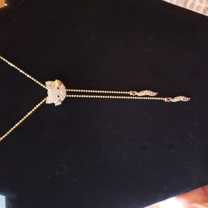 Kitty slide necklace and earring set